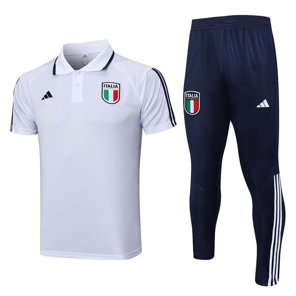 Polo Italia Conjunto Completo 2023/24 Blanco Azul